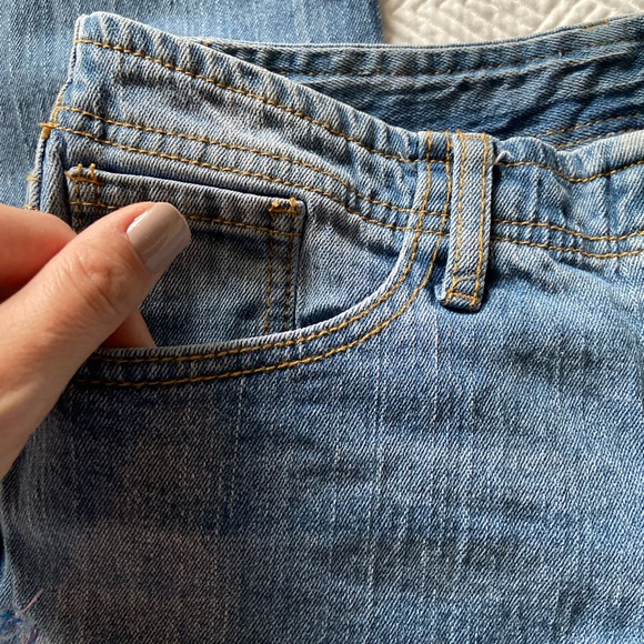 Brandy Melville low rise flares y2k trendy 90s baby split hem - Picture 4 of 7